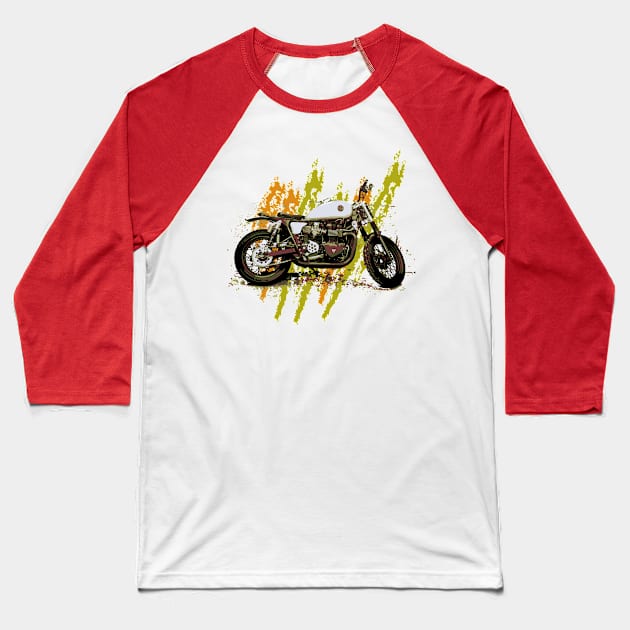 Cafe racer motorbike club Baseball T-Shirt by MultistorieDog